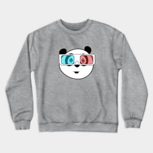 Panda - 3D Glasses Crewneck Sweatshirt